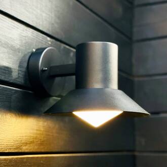 Dyberg larsen buitenwandlamp Venice, zwart, Ø 20 cm zwart, wit