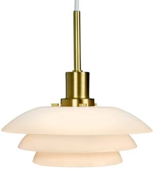 Dyberg larsen DL20 hanglamp glazen kap, messing messing, opaal