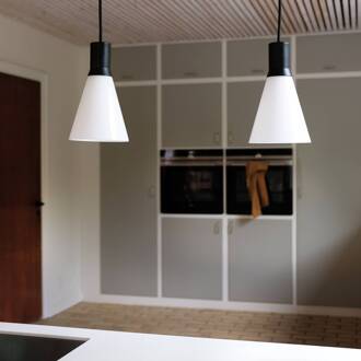 Dyberg larsen Gent hanglamp mat zwart, opaal