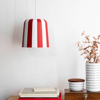 Dyberg larsen hanglamp Gry, donkerrood/wit, Ø 20 cm donkerrood, wit