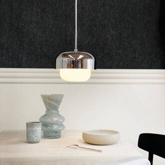 Dyberg larsen hanglamp Haipot, chroom chroom, wit