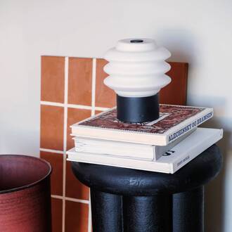 Dyberg larsen LED tafellamp Diva, wit/zwart zwart, wit