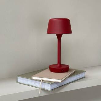 Dyberg larsen LED tafellamp Flow, rood, hoogte 25 cm donkerrood