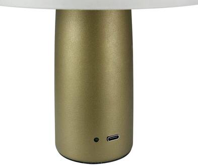 Dyberg larsen LED tafellamp op batterijen Porter, groen, hoogte 16 cm groen metallic