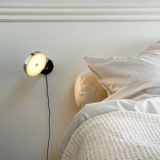 Dyberg larsen LED wandlamp Starlight, chroom Ø 14 cm dimbaar