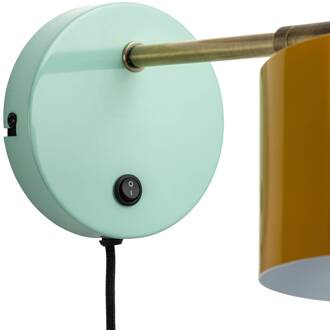 Dyberg larsen Ocean wandlamp curry messing curry, messing, turquoise