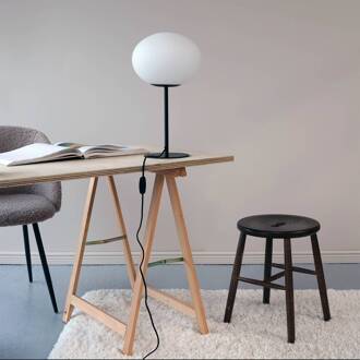 Dyberg larsen Princess tafellamp, opaal/zwart, 48,5 cm opaal, zwart