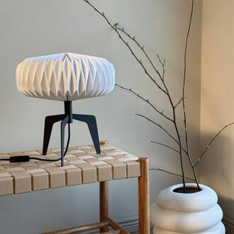 Dyberg larsen Ventnor tafellamp, zwart/wit, hoogte 34 cm, zwart, wit
