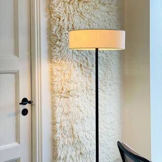 Dyberg larsen vloerlamp Calix, zwart/naturel, 150 cm zwart, naturel