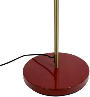 Dyberg larsen vloerlamp Ocean, donkerrood, 160 cm, 2-lamps. donkerrood, messing