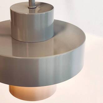 Dyberg larsen wandlamp Stoke, grijs, Ø 20 cm, metaal