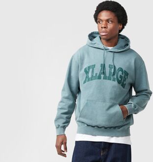 Dyed College Logo Hoodie, groen - S