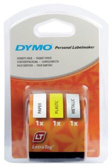Dymo 0091240 Tape 3 Pack Papier/Plastic/Metaal