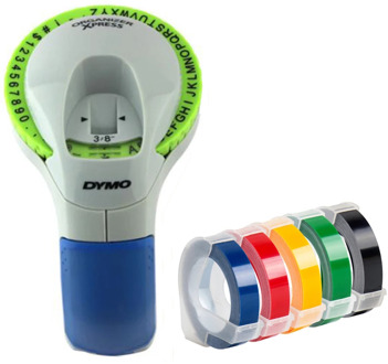 Dymo 12965 Manual Label Printers dymo 1610 1540 motex c101 9mm 3D Embossing Tapes for Dymo Organizer Xpress Label Makers