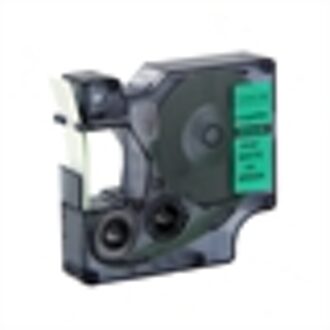 DYMO 1805414 IND Rhino tape vinyl wit op groen 12mm (huismerk)