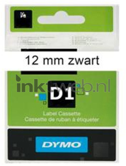 Dymo Authentieke D1 labels Zwart-Wit (12 mm x 7 m)