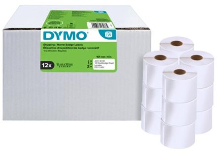 Dymo etiketten LabelWriter ft 101 x 54 mm, wit, 2640 etiketten