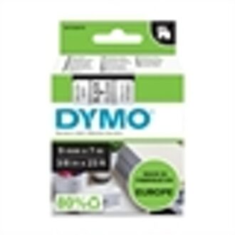 Dymo Labeltape Dymo 40910 D1 720670 9mmx7m zwart op transparant