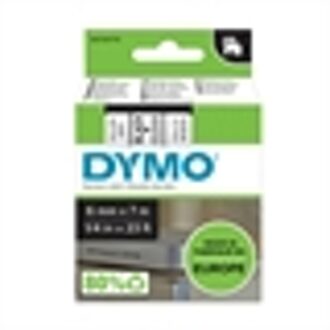 Dymo Labeltape Dymo 43610 D1 720770 6mmx7m zwart op transparant