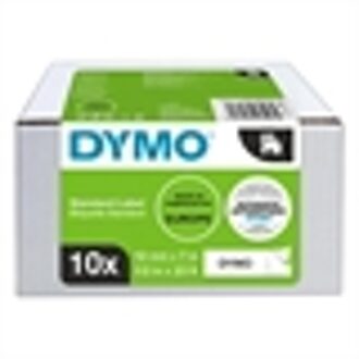 Dymo Labeltape Dymo 45013 D1 12mmx7m zwart op wit 10 rol