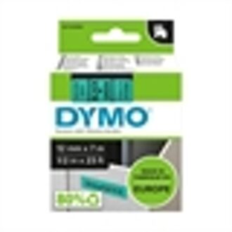 Dymo Labeltape Dymo 45019 D1 720590 12mmx7m zwart op groen