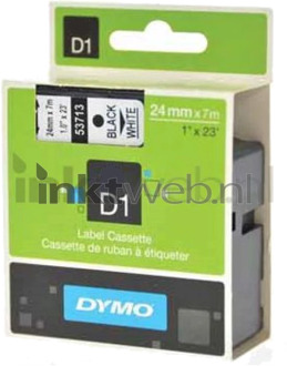 Dymo Labeltape Dymo 53713 D1 720930 24mmx7m zwart op wit