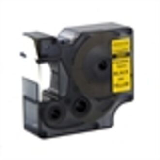 DYMO S0718090 / 18491 IND Rhino tape flexibel nylon zwart op geel 19mm (huismerk)