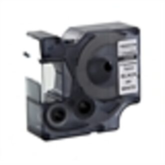 DYMO S0718120 / 18489 IND Rhino tape flexibel nylon zwart op wit 19mm (huismerk)