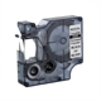 DYMO S0718170 / 18485 IND Rhino tape permanent polyester zwart op metallic 9mm (huismerk)