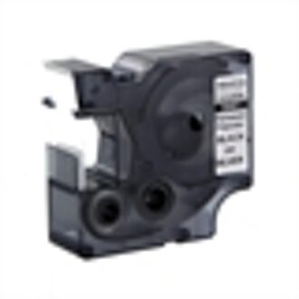 DYMO S0718200 / 18487 IND Rhino tape permanent polyester zwart op metallic 19mm (huismerk)