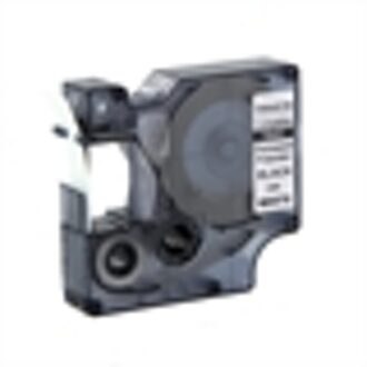 DYMO S0718210 / 18483 IND Rhino tape permanent polyester zwart op wit 12mm (huismerk)