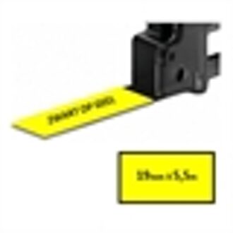 DYMO S0718470 / 18433 IND Rhino tape vinyl zwart op geel 19mm (huismerk)