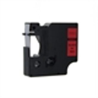 DYMO S0720570 / 45017 tape zwart op rood 12mm (huismerk)