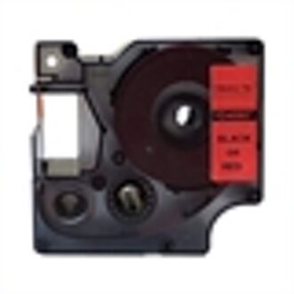 DYMO S0720870 / 45807 tape zwart op rood 19mm (huismerk)
