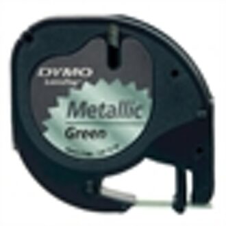 Dymo S0721740 / 91209 tape metaalkleurig groen 12mm (origineel)