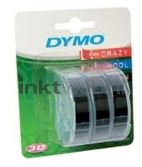 Dymo S0847730 3 pack op zwart breedte 9 mm labels