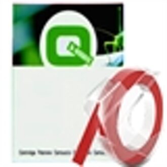 Dymo S0898150 reli?ftape wit op rood (huismerk)