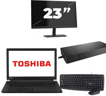 Dynabook Satellite Pro A50-EC - Intel Core i3-8e Generatie - 15 inch - 8GB RAM - 256GB SSD - Windows 11 Home + 1x 23 inch Monitor Zwart - small