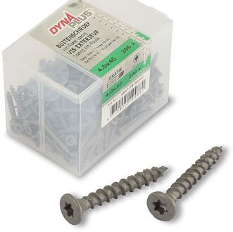 Dynaplus Spaanplaatschroef Tx Pk Kop - Ar Coating - 4,0x40mm - 200 Stuks