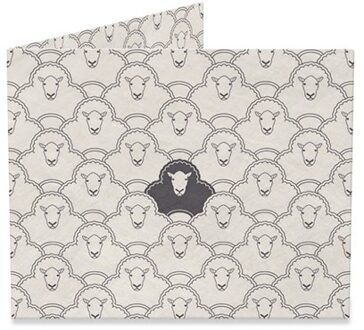 Dynomighty Design Mighty Wallet Black Sheep Wit - 100 x 83 x 6 mm