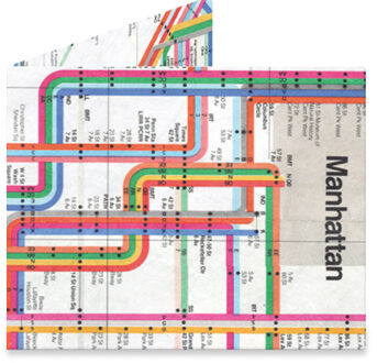 Dynomighty Design Mighty Wallet Vignelli Subway Map Multi - 100 x 83 x 6 mm