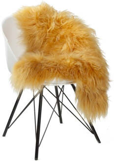 Dyreskinn IJslandse schapenvacht - Geel - 100 x 65 cm