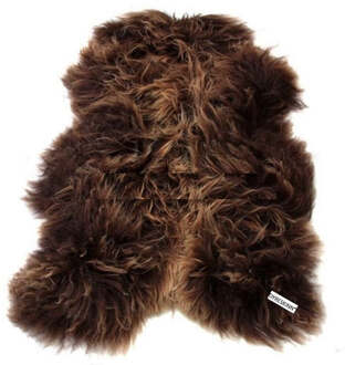 Dyreskinn IJslandse schapenvacht naturel bruin - 100 x 65 cm