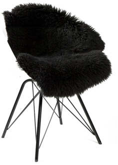 Dyreskinn Schapenvacht Naturel zwart - 100 x 65 cm