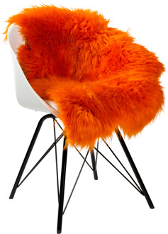 Dyreskinn SCHAPENVACHT ORANJE 90-110cm Oranje, Rood
