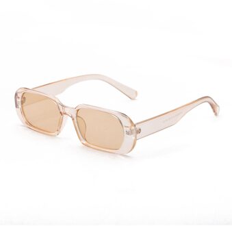 Dytymj Kleine Frame Vierkante Zonnebril Vrouwen Vintage Ovale Zonnebril Vrouwen Rechthoek Shades Voor Vrouwen Gafas De Sol ChampagneTea