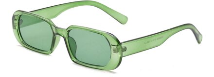 Dytymj Kleine Frame Vierkante Zonnebril Vrouwen Vintage Ovale Zonnebril Vrouwen Rechthoek Shades Voor Vrouwen Gafas De Sol GreenGreen