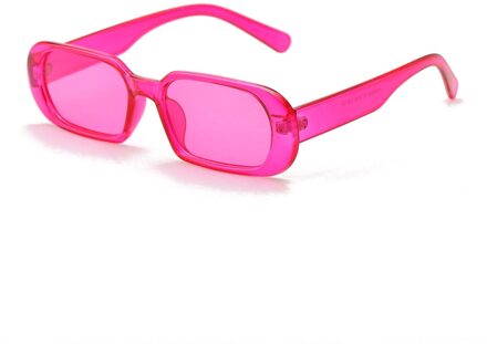 Dytymj Kleine Frame Vierkante Zonnebril Vrouwen Vintage Ovale Zonnebril Vrouwen Rechthoek Shades Voor Vrouwen Gafas De Sol RoseRed