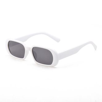 Dytymj Kleine Frame Vierkante Zonnebril Vrouwen Vintage Ovale Zonnebril Vrouwen Rechthoek Shades Voor Vrouwen Gafas De Sol WhiteGray