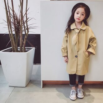 DZIECKO Baby Meisjes Trenchcoat Lente Kinderen Lange Mouw Jassen Met Sjaal Kids Bovenkleding Solid Baby Meisjes Bovenkleding Geul 6